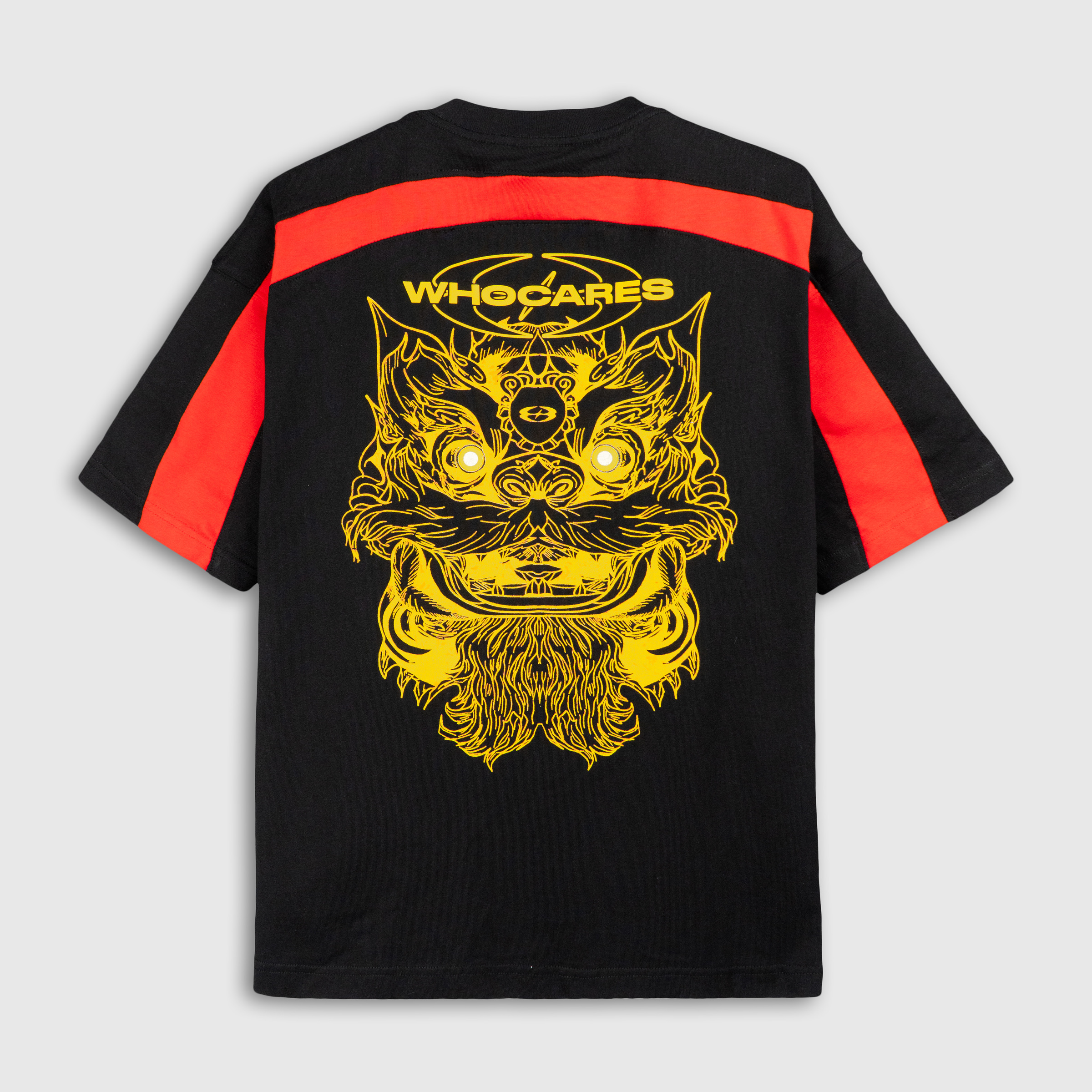 Red Energy Fortune Lion Tee Back (Black)