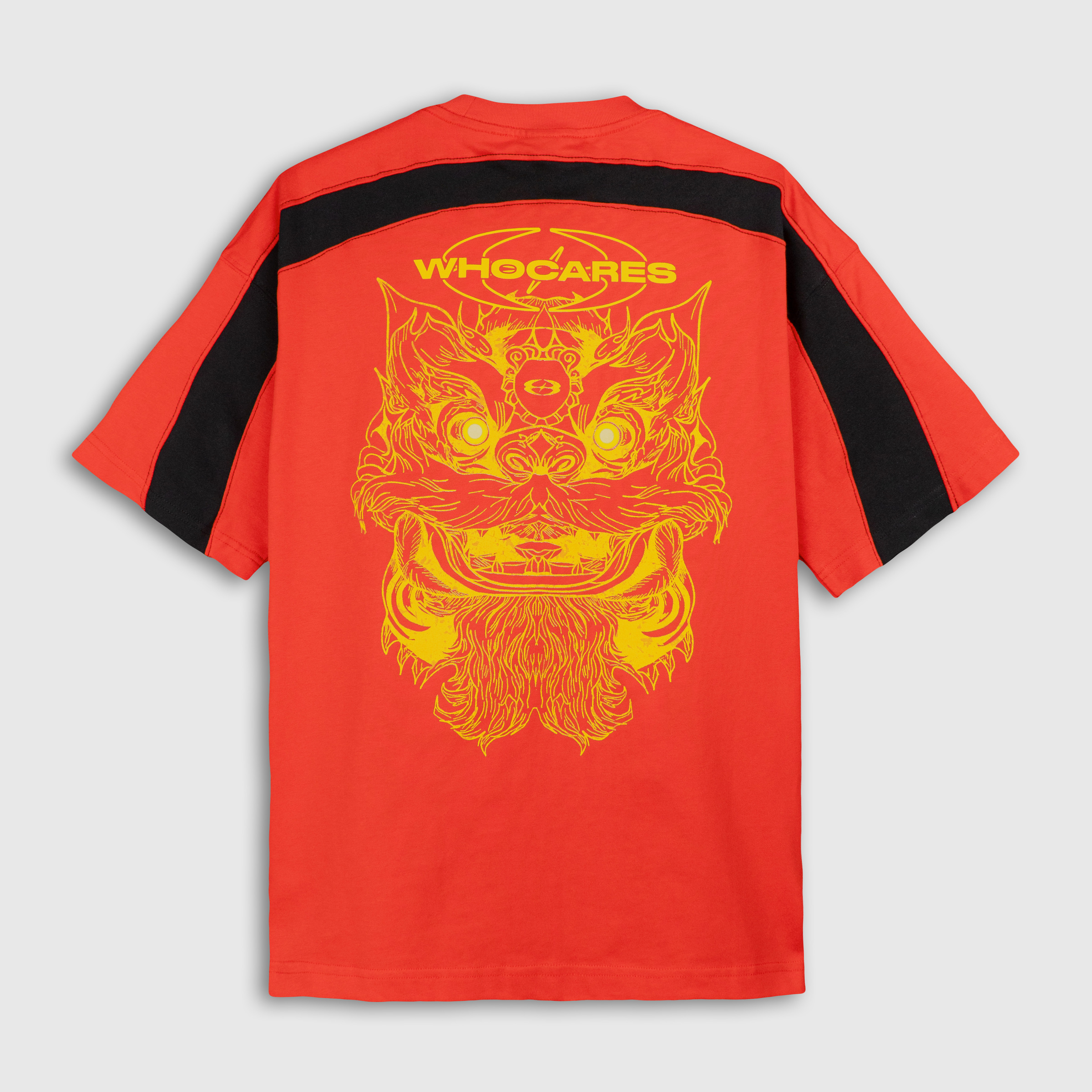 Dark Energy Fortune Lion Tee Back (Red)