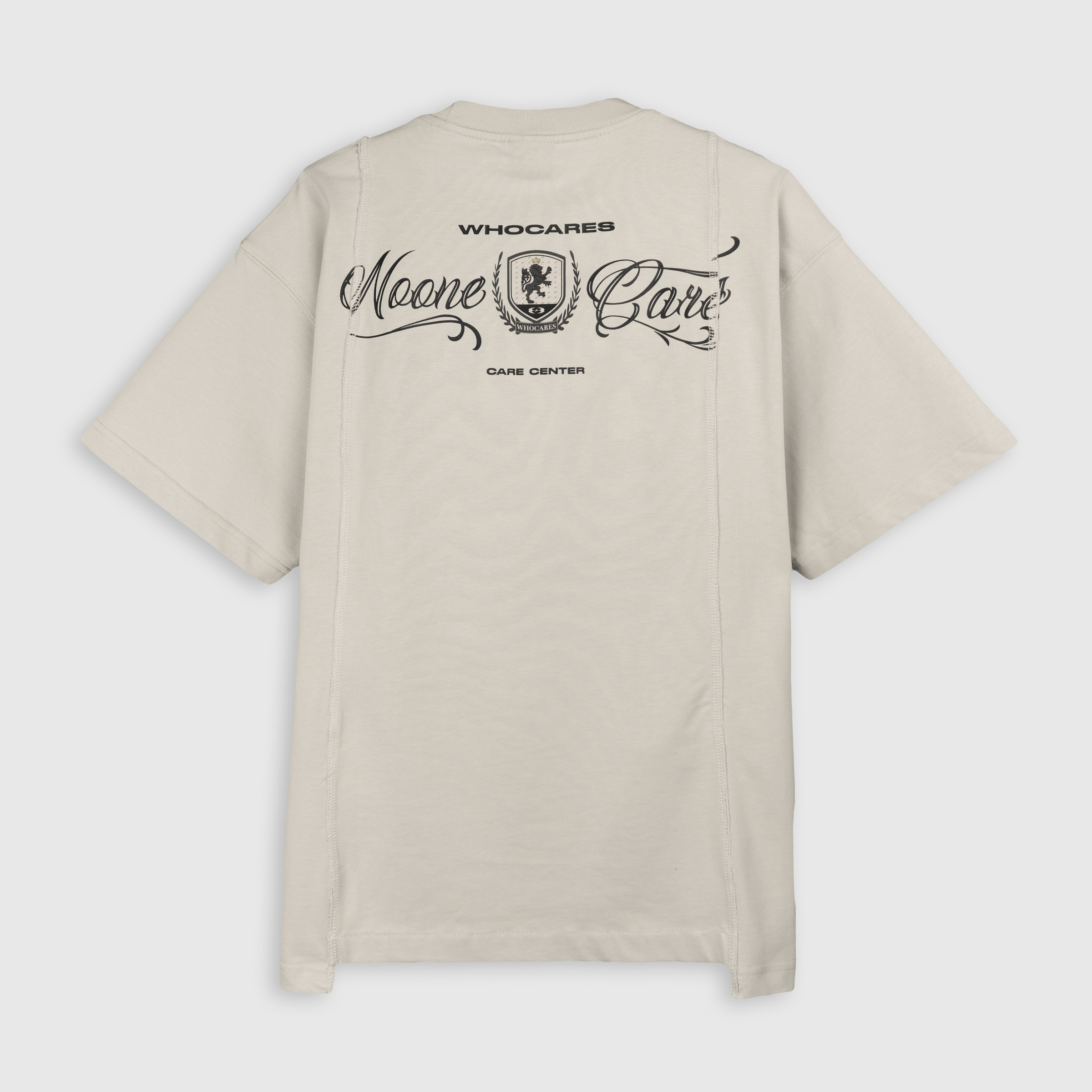 Double Splited Emblem Club Tee Back (Beige)