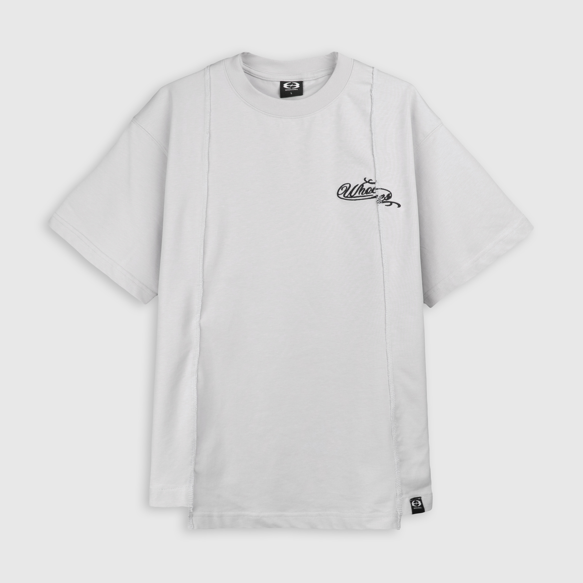 Inverted Splited Emblem Club Tee Front (Grey)