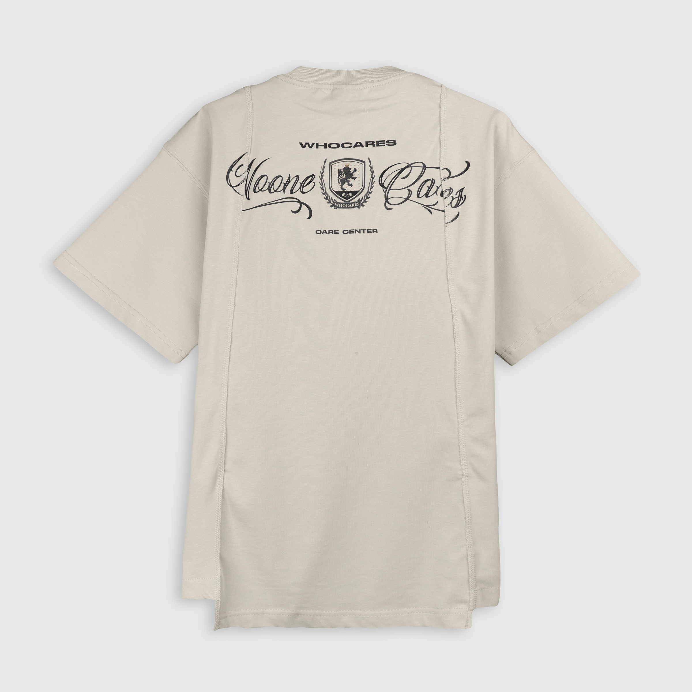 Inverted Splited Emblem Club Tee Back (Beige)
