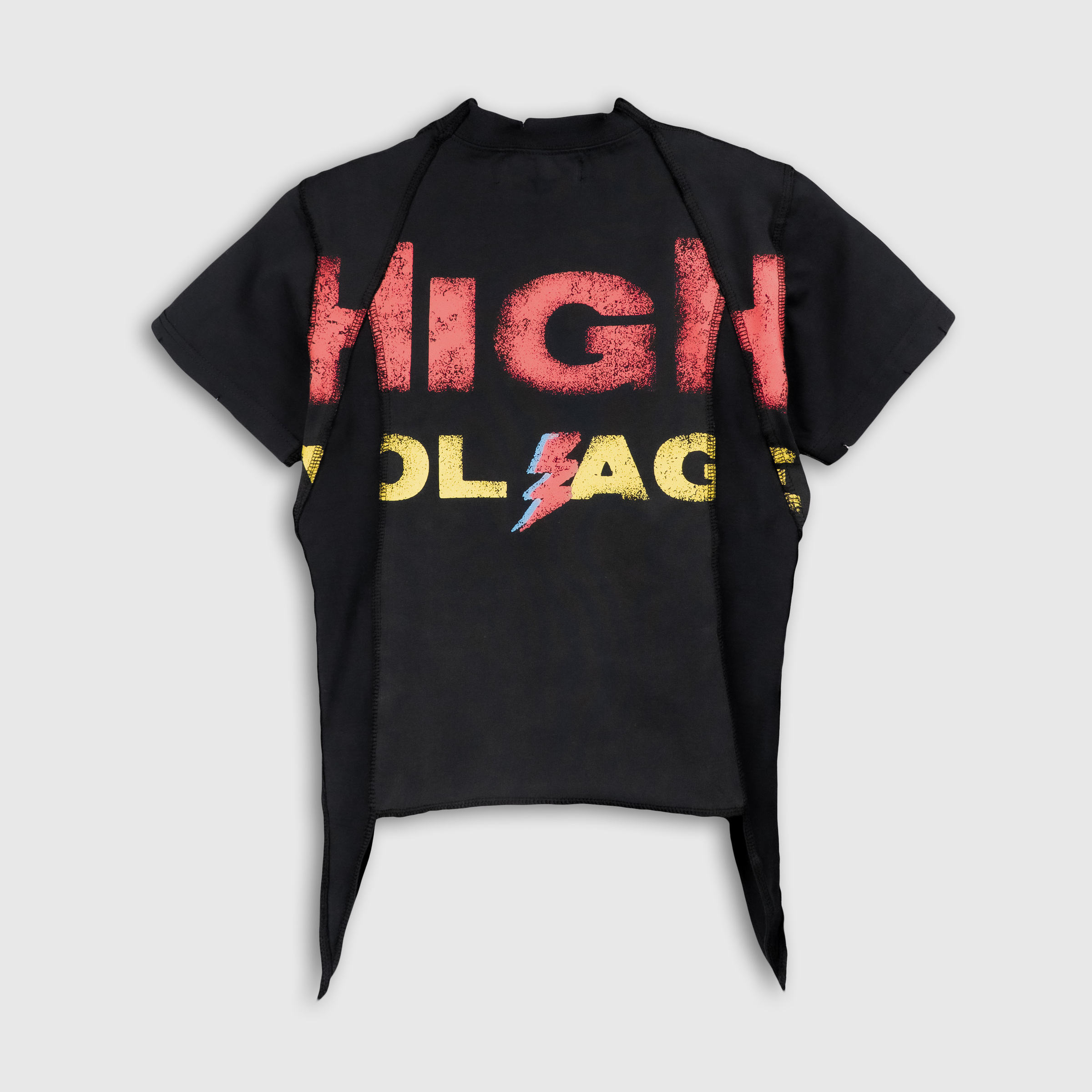 High Voltage Crop Top Tee Back