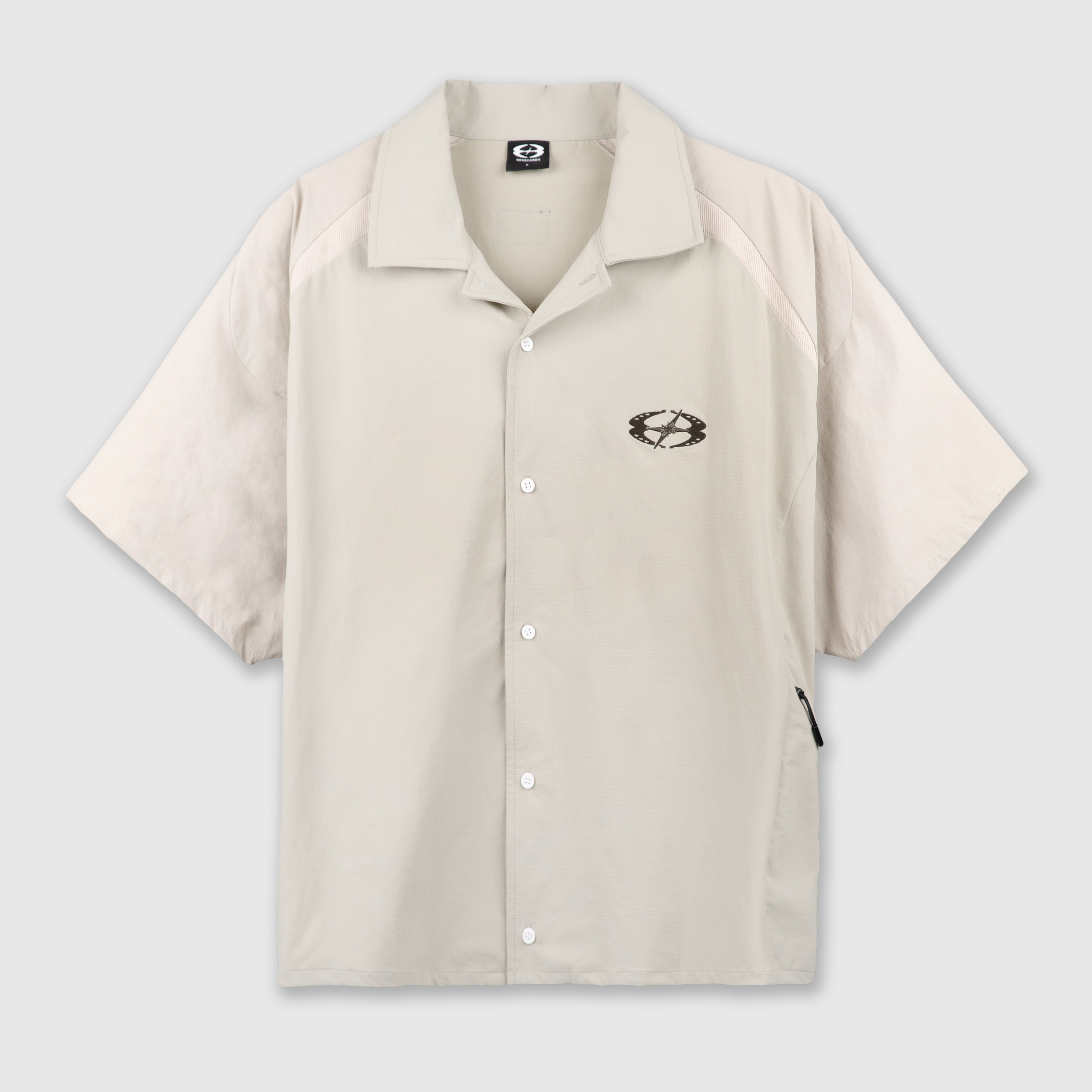 U8 Boxy Shirt (Khaki) Front