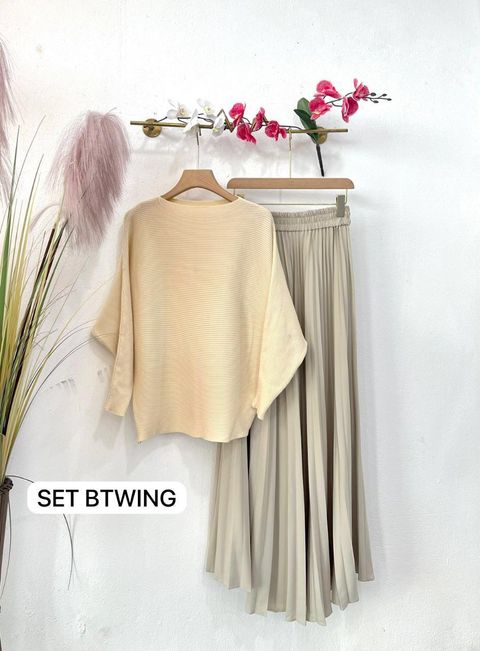 set btwing - beige + grey
