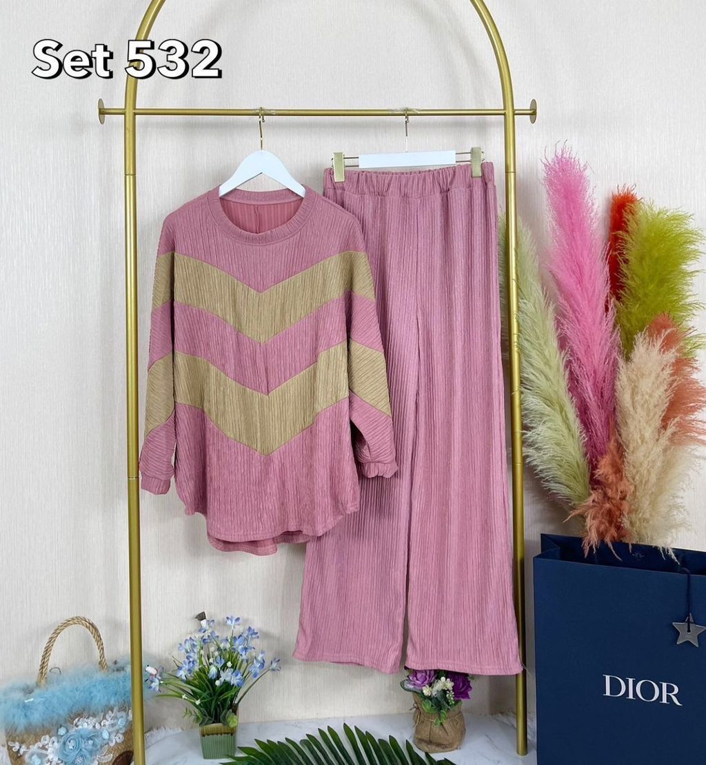 Set Kulit Kayu (Light Pink)