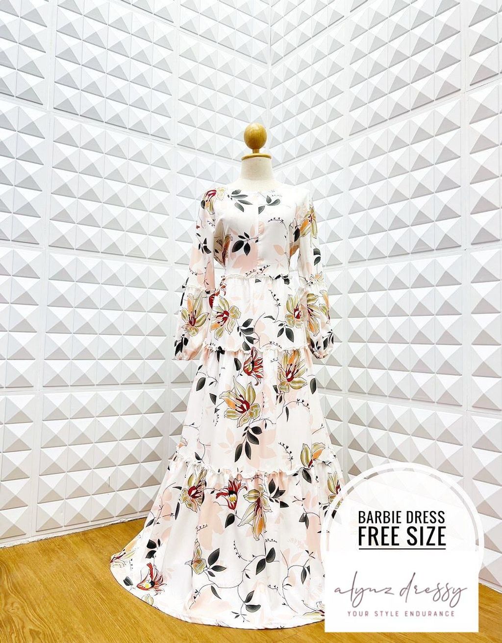 Barbie Dress (White Flower)