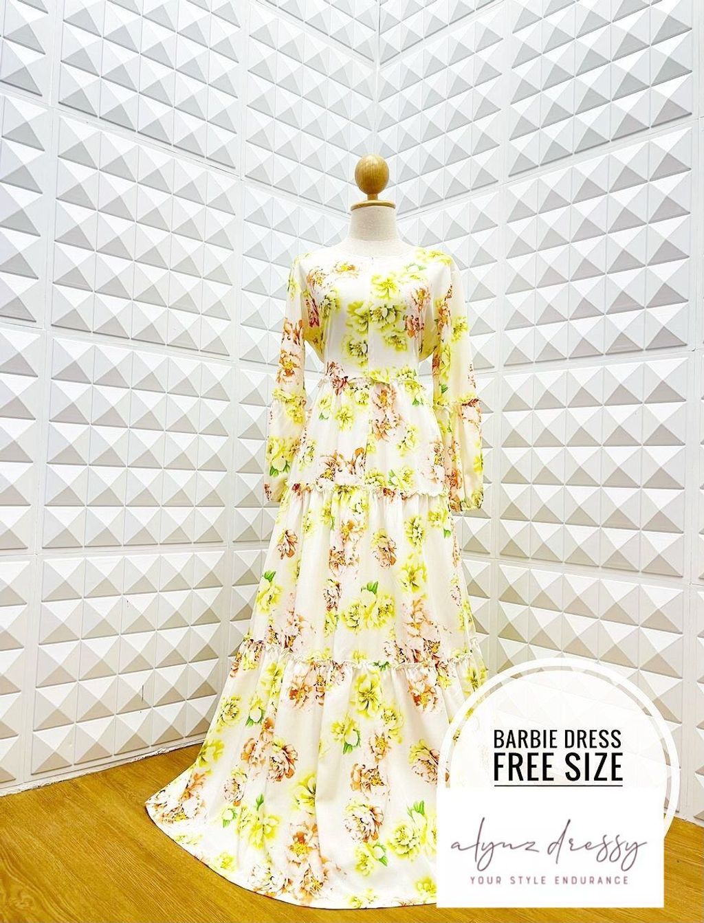 Barbie Dress (White Yellow)