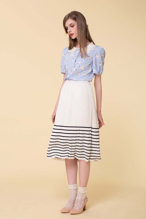 15SS-SKT-26-Nautical-Rib-Knit-Pleated-Skirt-3