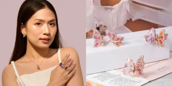 ต่างหูผีเสื้อพลอยแท้ | AXORA JEWELLERY
