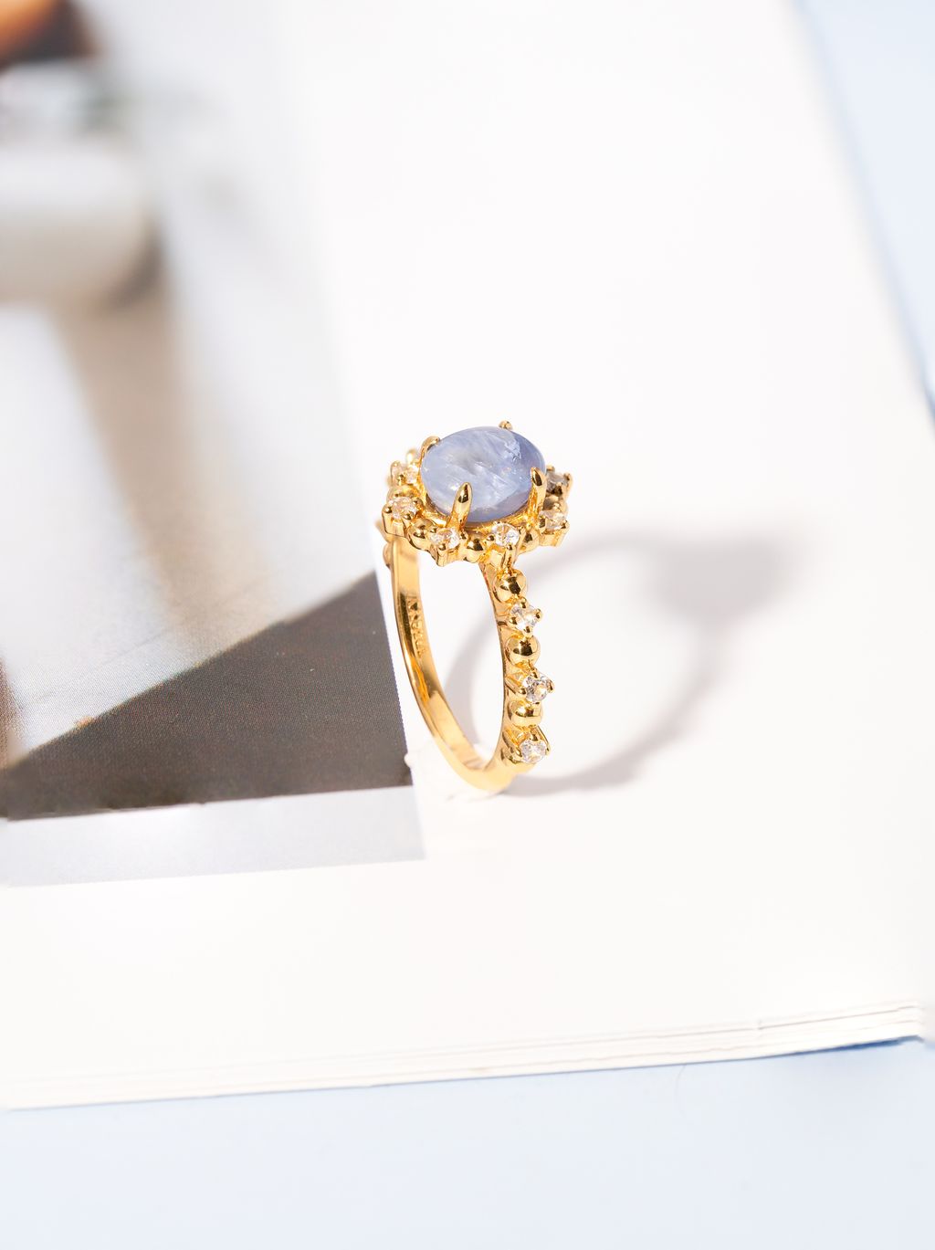 star blue sapphire ring
