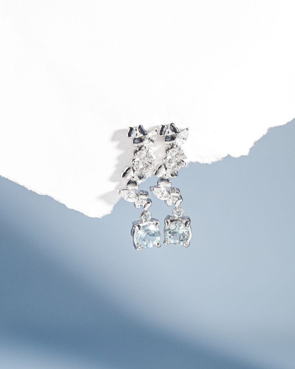 Clover Aquamarine Earrings 1