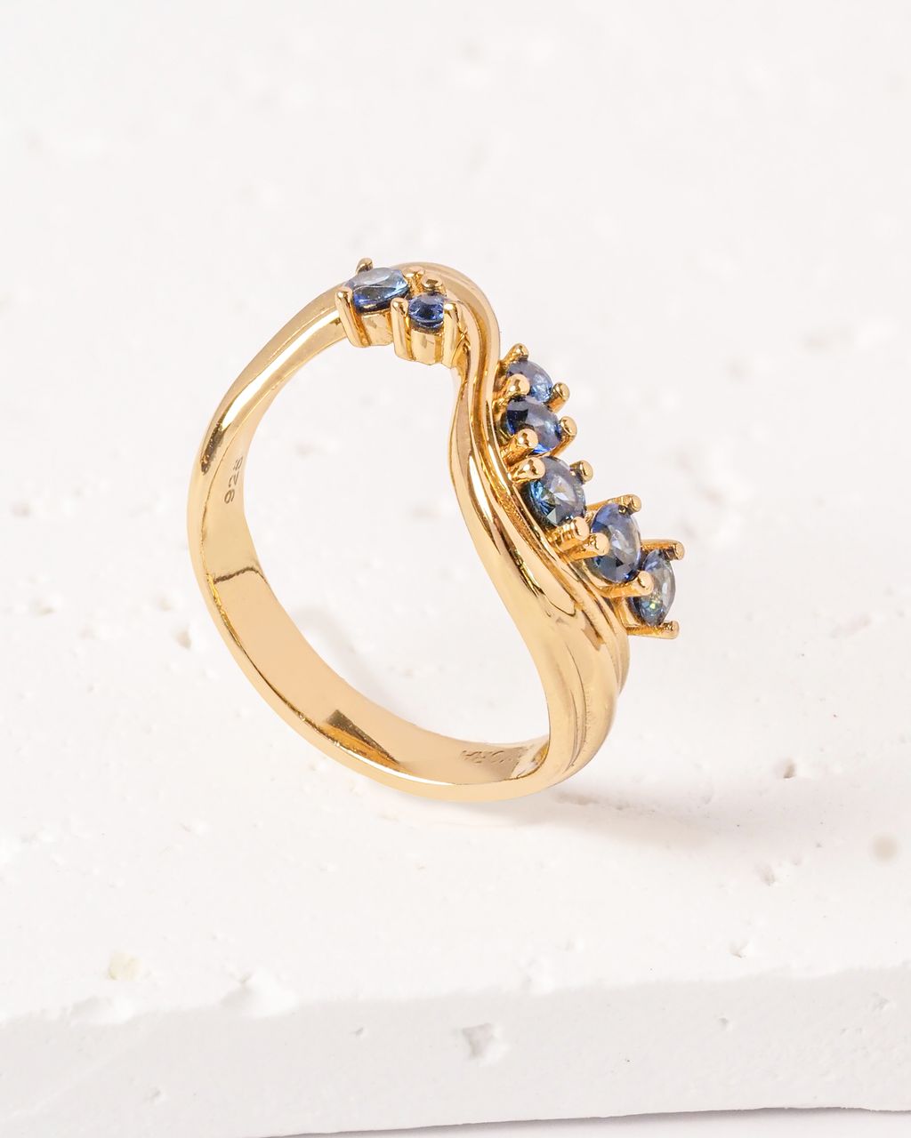 blue sapp wave ring