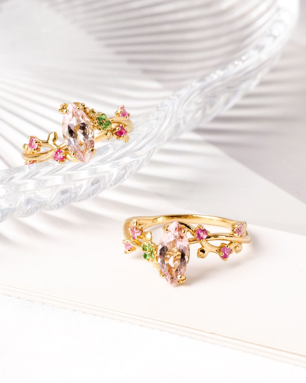 axora pink tourmaline ringห