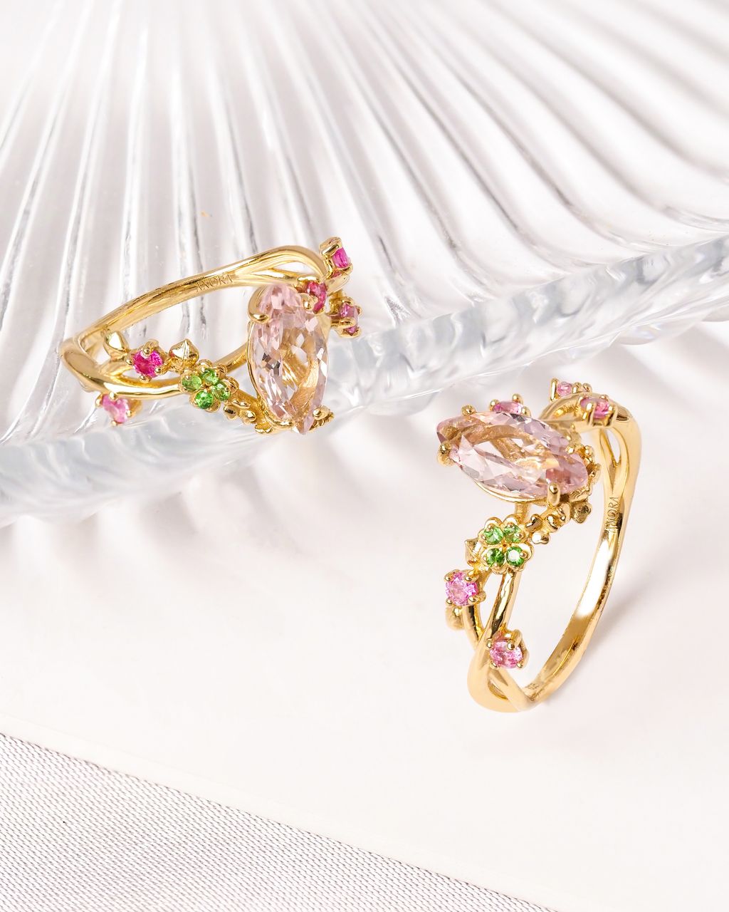 axora pink tourmaline ring