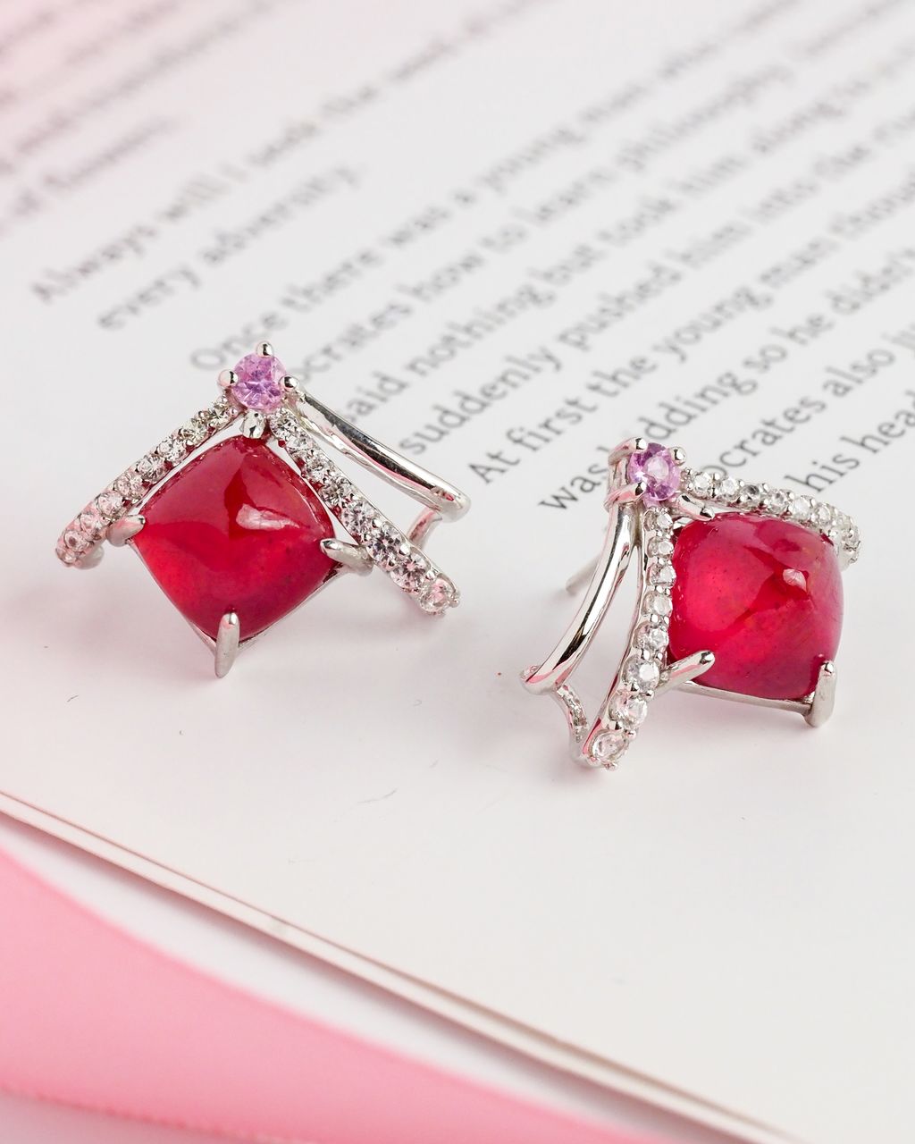Axora ruby galaxy WG earrings