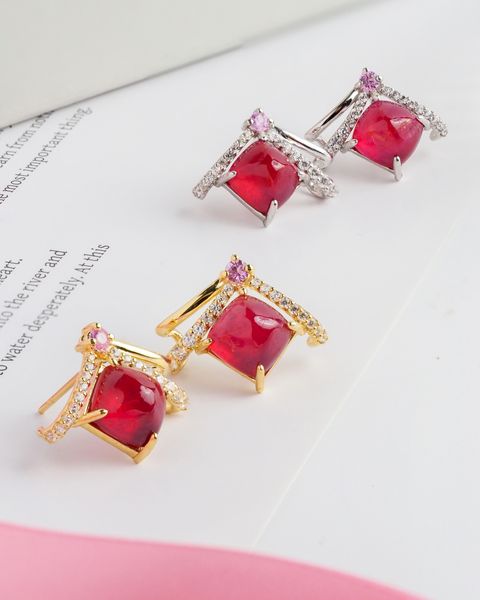 Axora ruby galaxy earrings