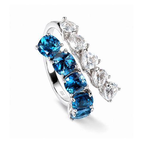 London blue topaz open ring