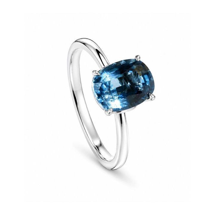 London blue topaz hidden love ring
