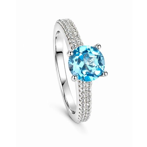 swiss blue topaz ring