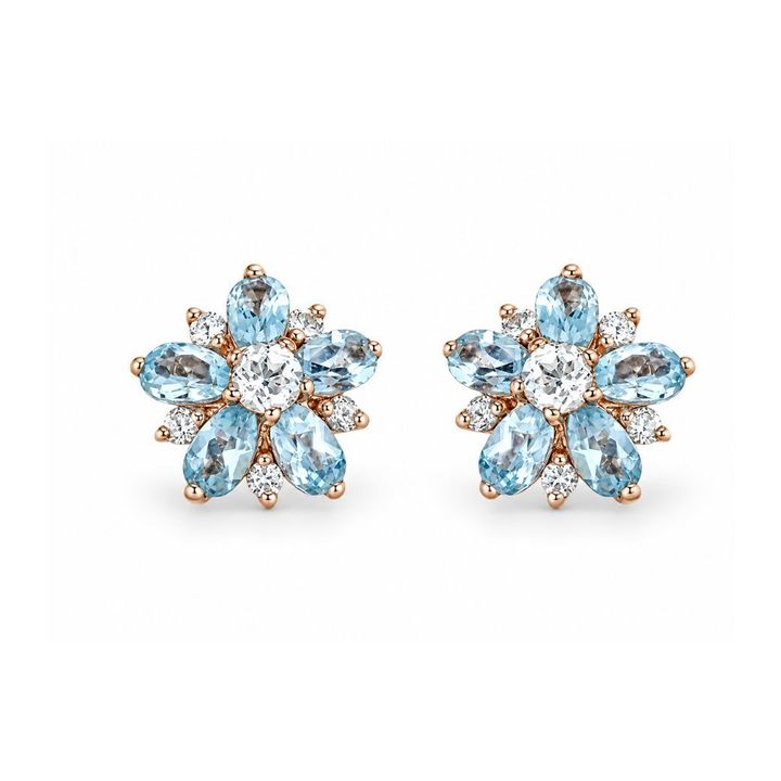 swiss blue topaz earrings