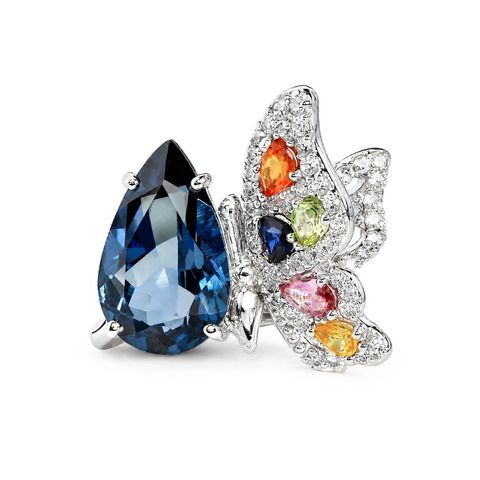Monarch Blue topaz ring