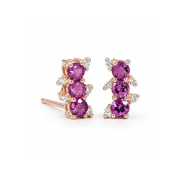 Rhodolite earrings