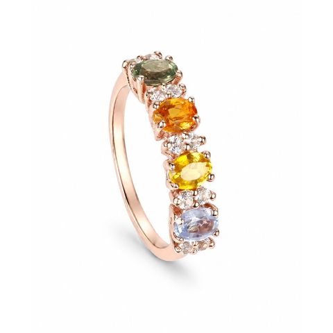 แหวนแถวแซฟไฟร์ Sapphires Band Ring