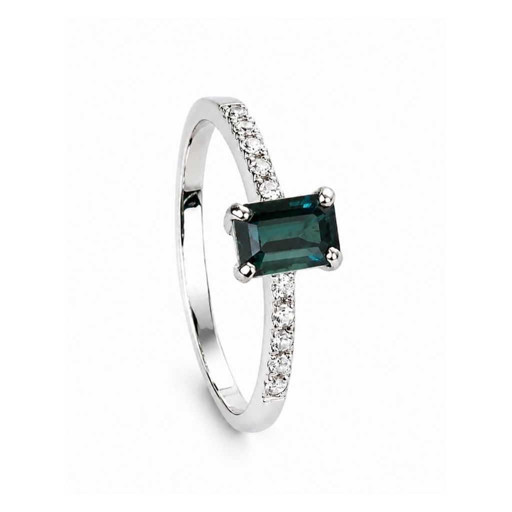 Indicolite tourmaline ring