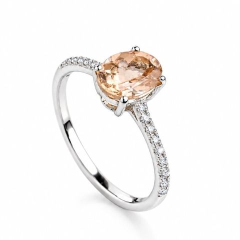 Peach Tourmaline ring