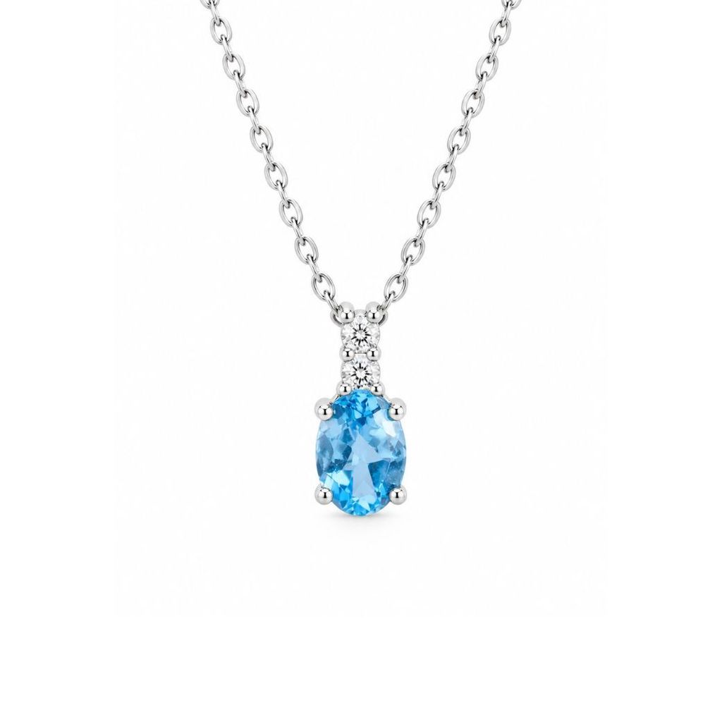 swiss blue topaz necklace