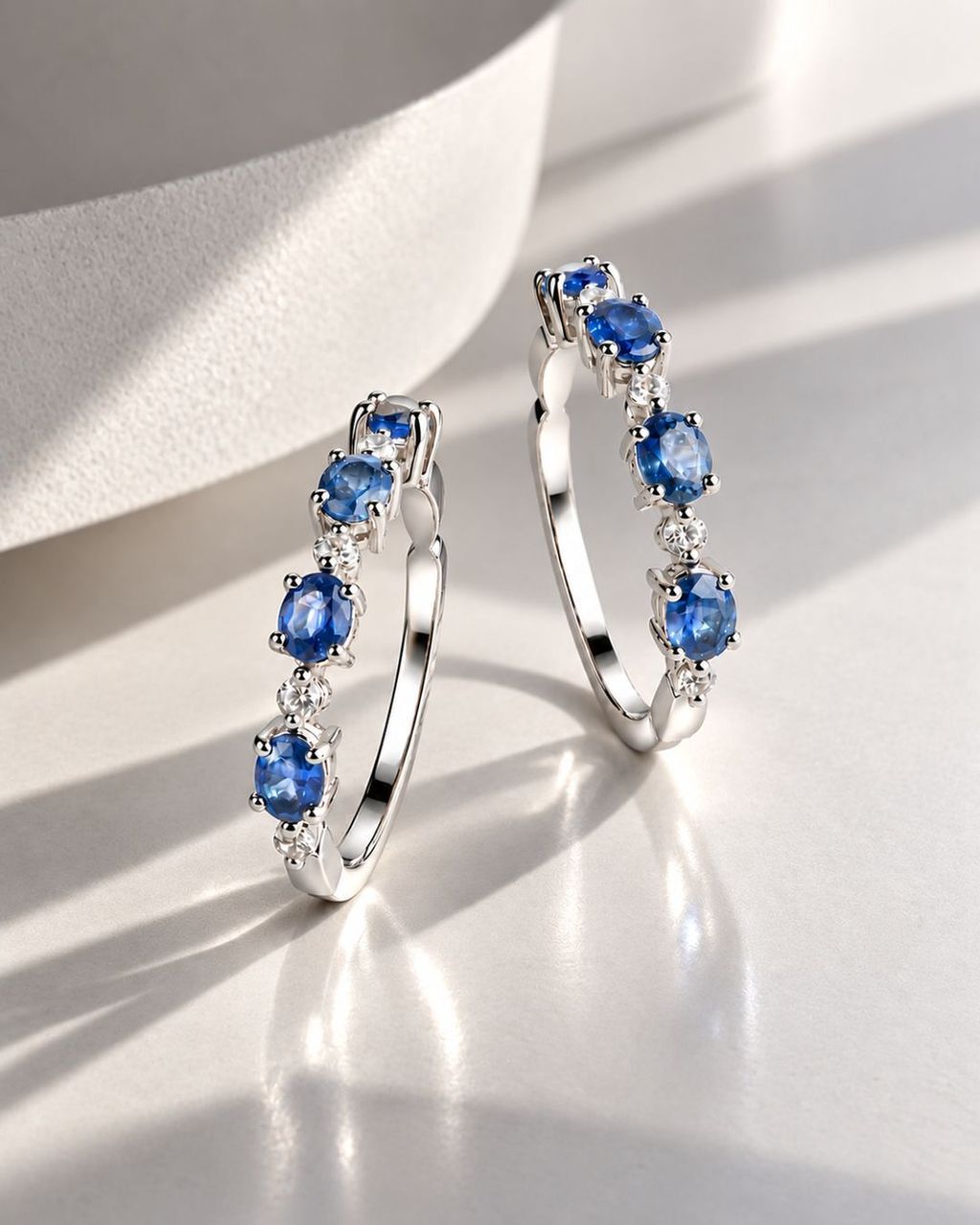 blue sapphire band ring