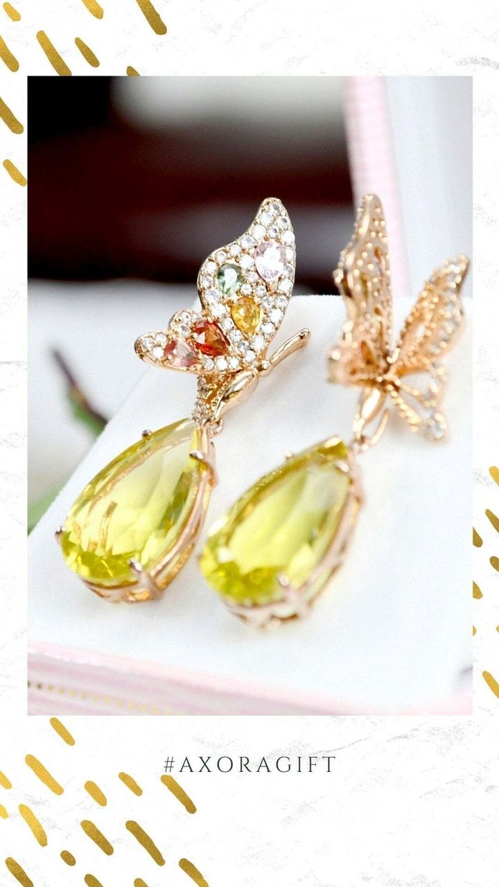 monarch-butterflies-earrings-with-lemon-quartz-pendants-479050