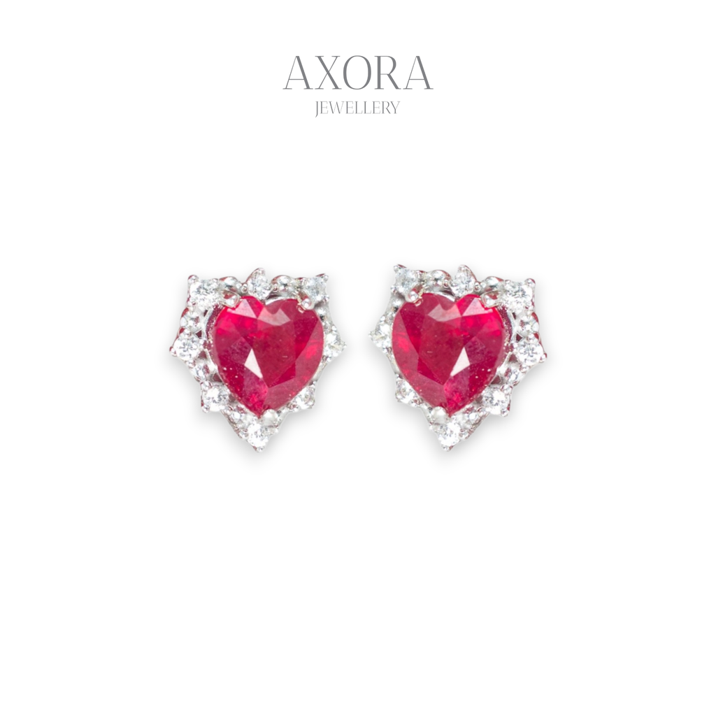 Axora jewellery Amore ruby earrings 5