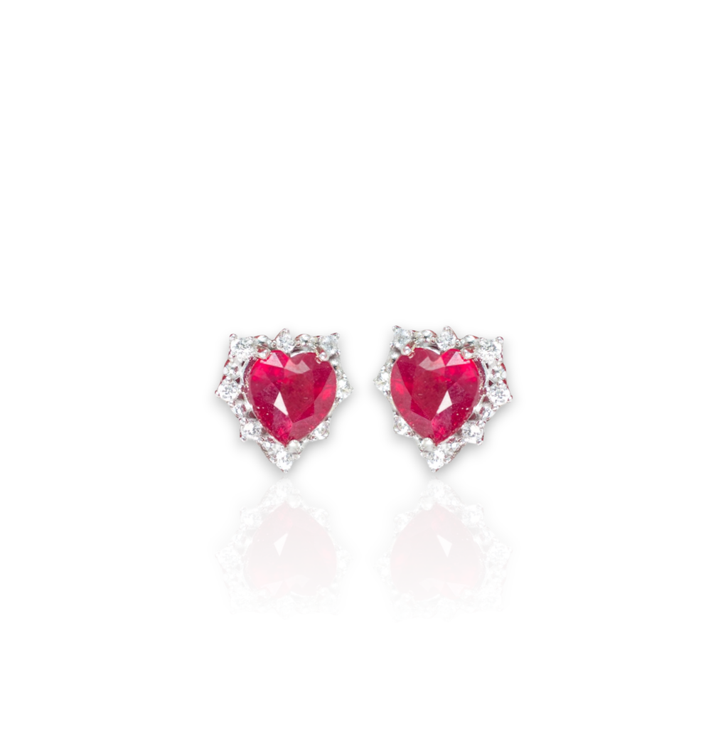 Axora jewellery Amore ruby earrings 1
