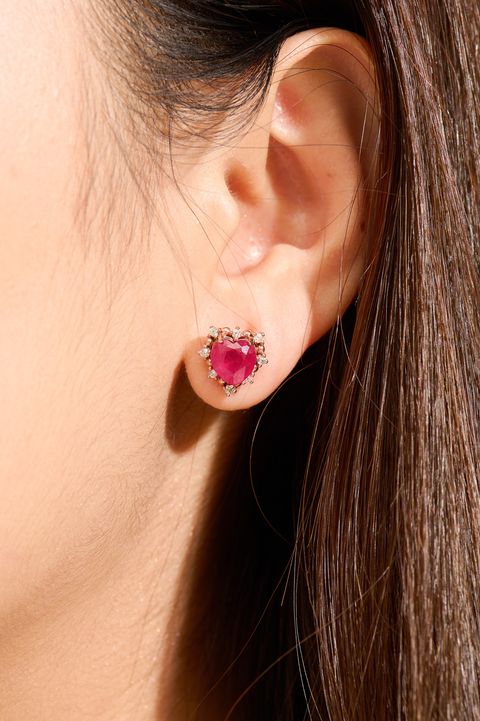 Axora jewellery Amore ruby earrings 2