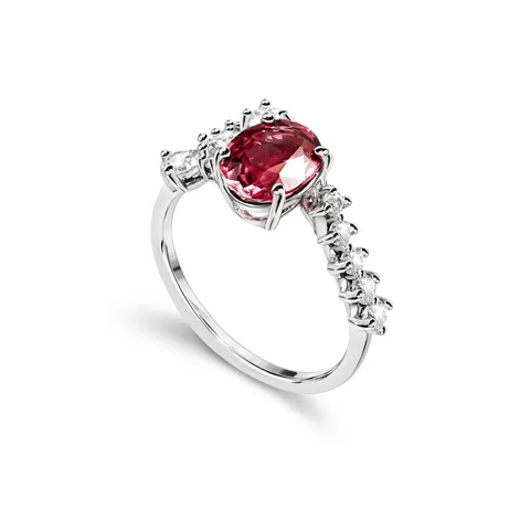 axora garland rhodolite ring