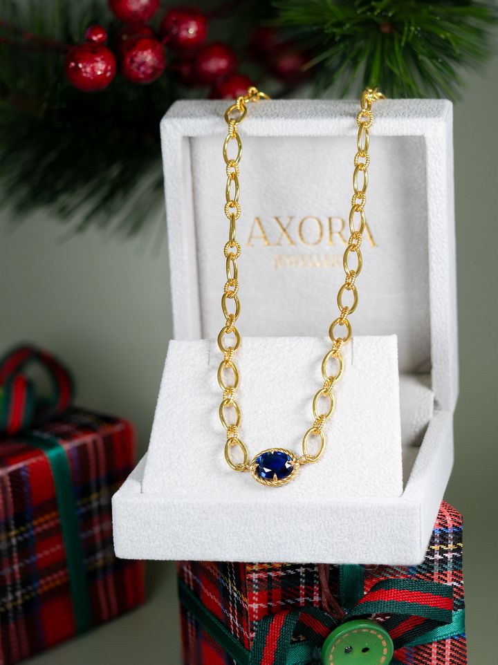Axora choker kyanite สร้อยโชคเกอร์พลอยแท้