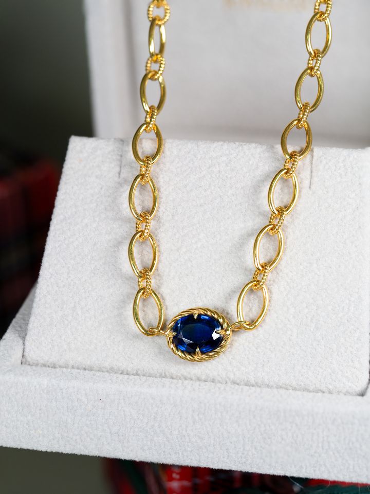 Axora choker kyanite สร้อยโชคเกอร์พลอยแท้