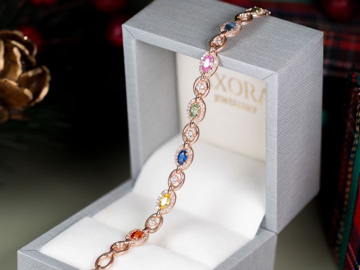 AXORA fancy sapphire bracelet natural stones