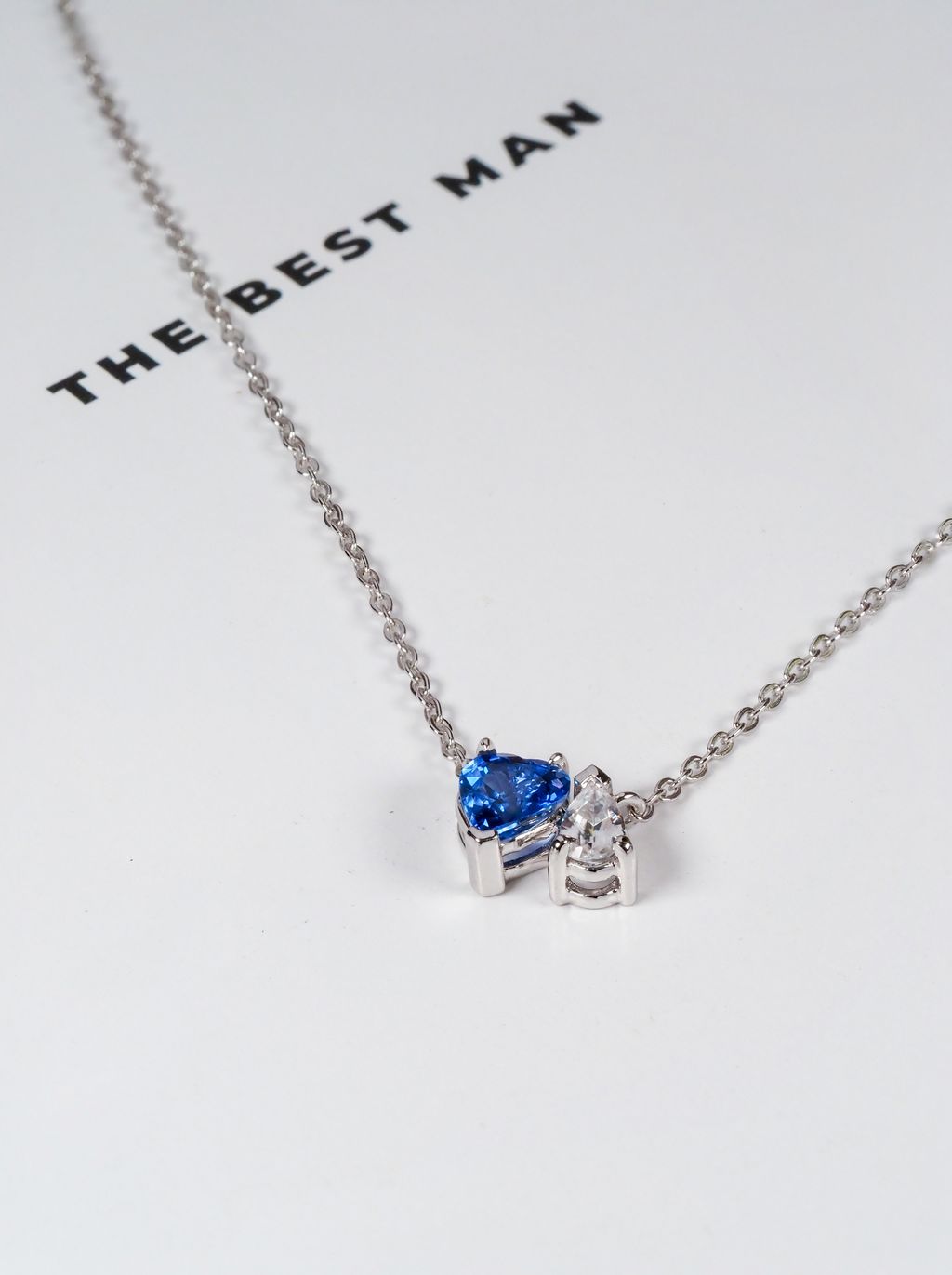 Axora jewellery toi et moi ceylon blue sapphire necklace