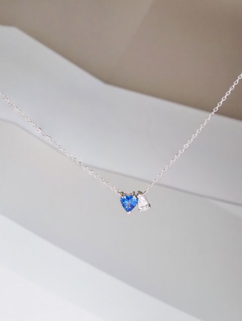 Axora jewellery toi et moi ceylon blue sapphire necklace