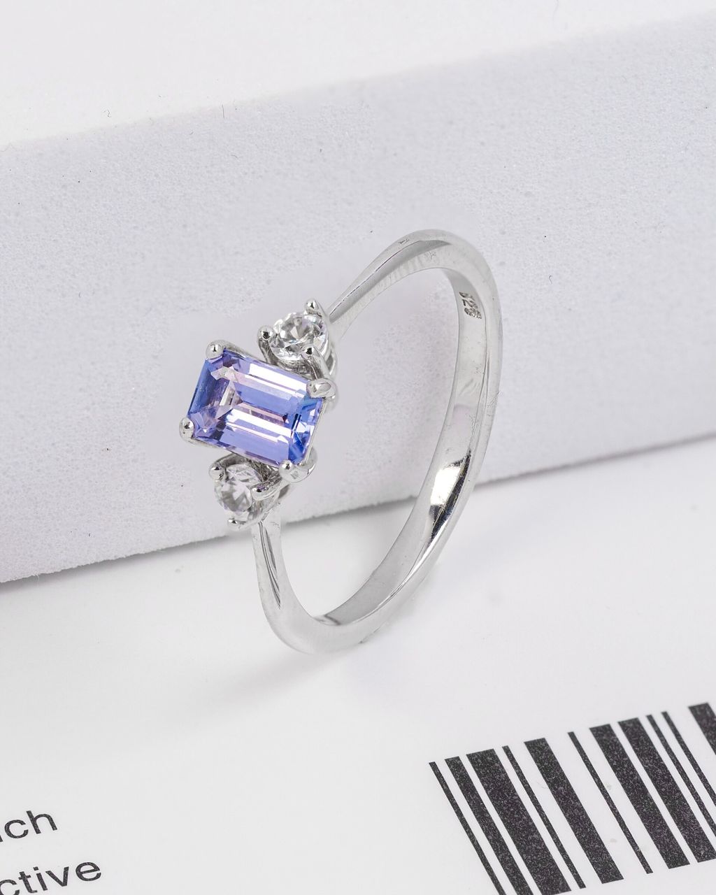 Tanzanite Ring Three stone ring Cathy by Axora Jewellery