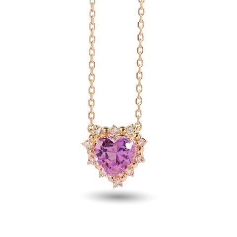 Axora Jewellery Amore Kinzite 9K gold necklace white bg
