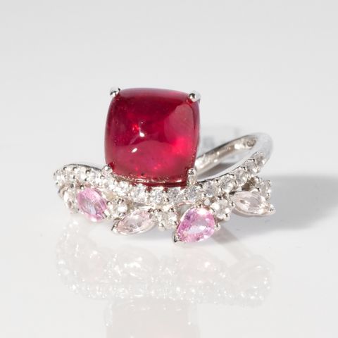 AXORA Galaxy sugarloaf ruby ring top