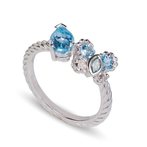 AXORA Petite Butterfly Blue topaz white bg