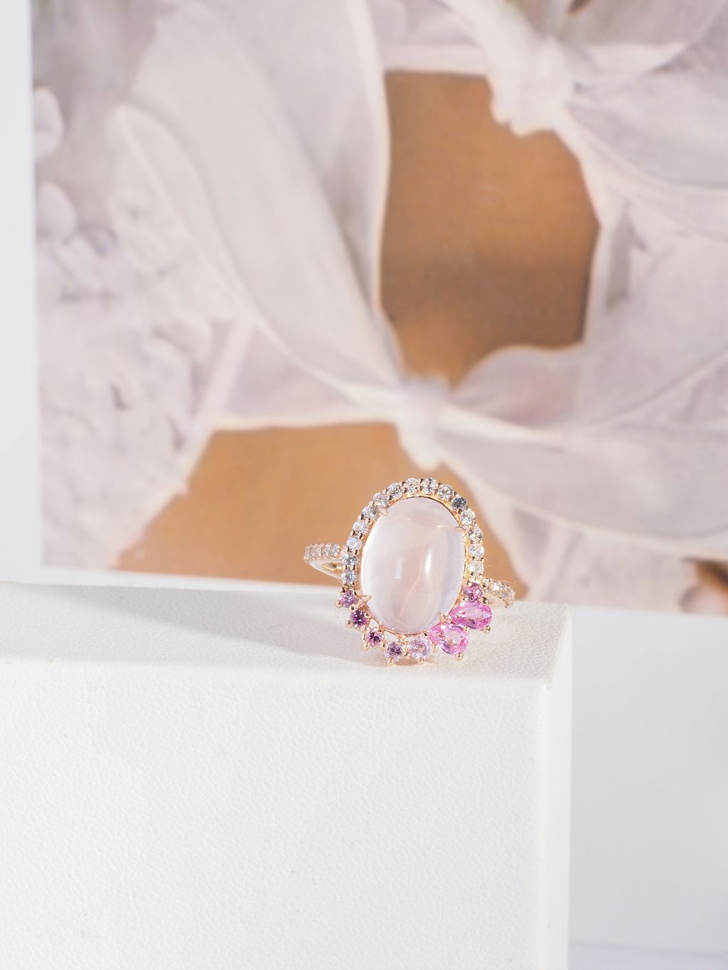 Rose Quart ring axora jewellery compose shot