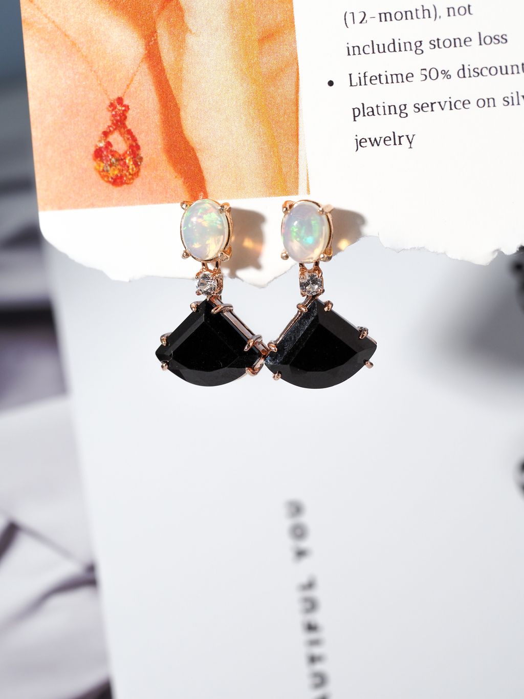 Onyx axora earrings