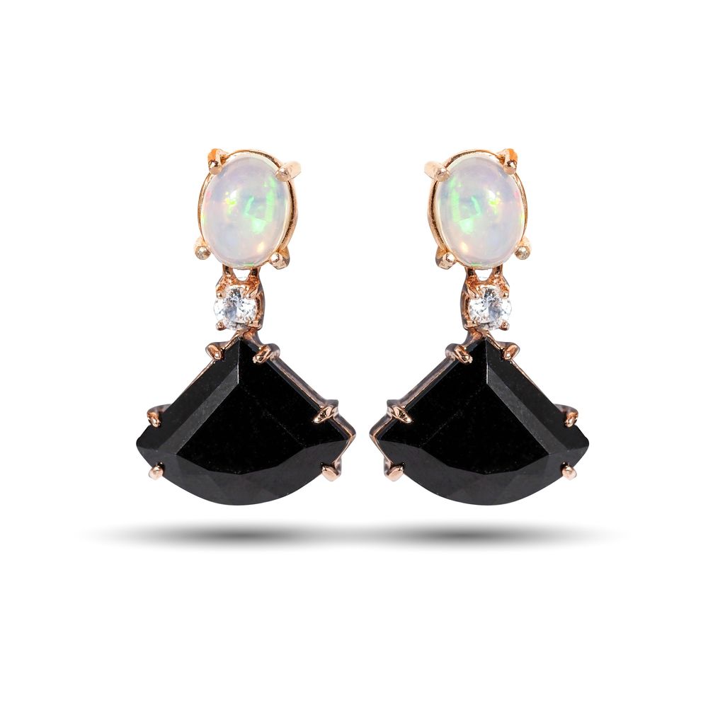 Onyx drop earrings