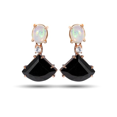 Onyx drop earrings