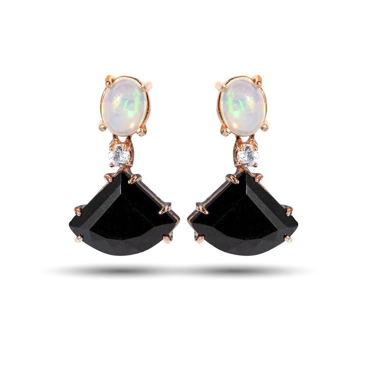 Onyx drop earrings